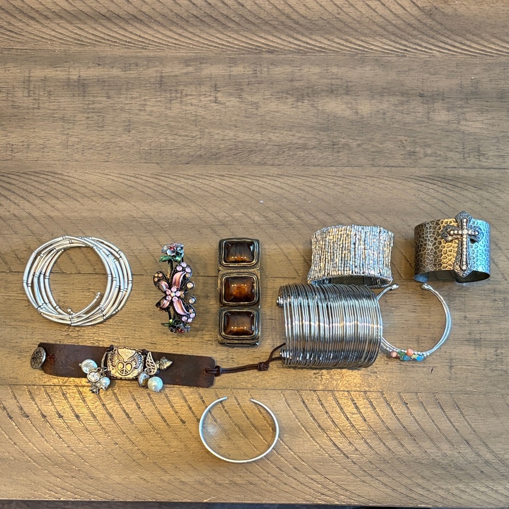 Silver and Gold Women's Jewelry Set
